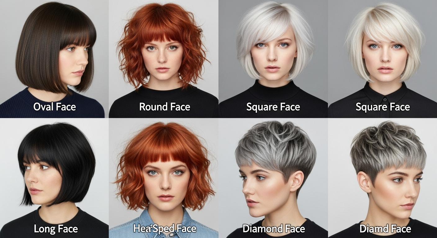 Ejemplos reales de cortes favorecedores por tipo de rostro