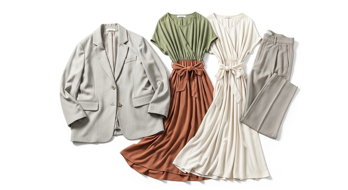 Muestra ejemplos visuales de siluetas ideales para soft natural