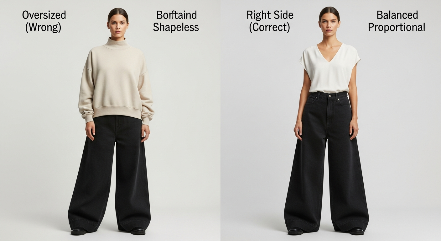 Comparación visual de errores comunes vs looks correctos