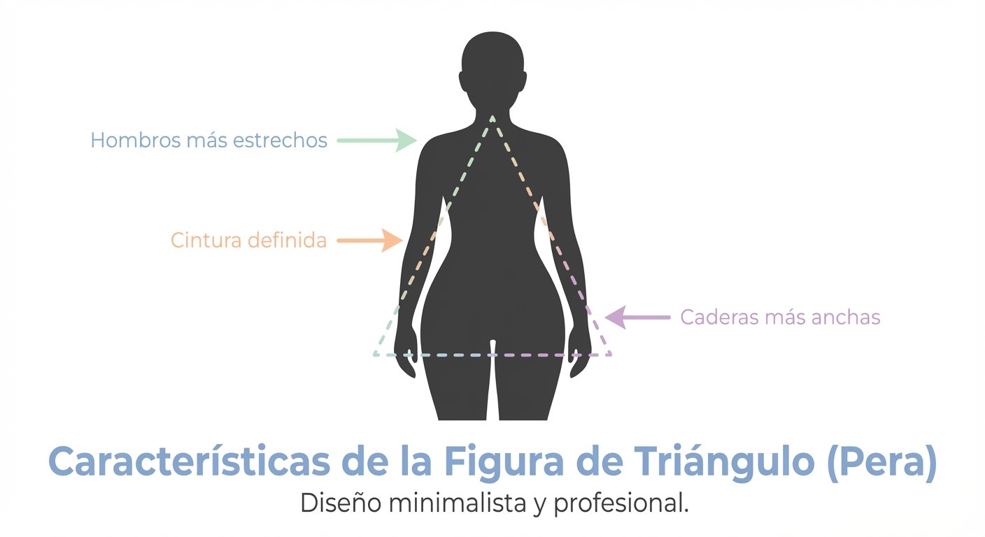 Infografía visual mostrando las características del cuerpo triángulo