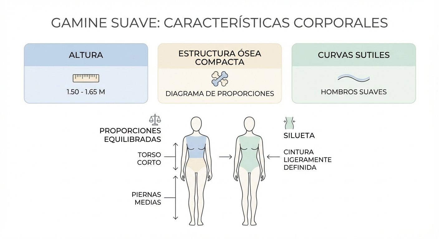Características visuales del tipo Soft Gamine