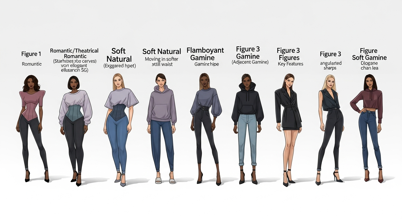 Ejemplos de siluetas y características físicas