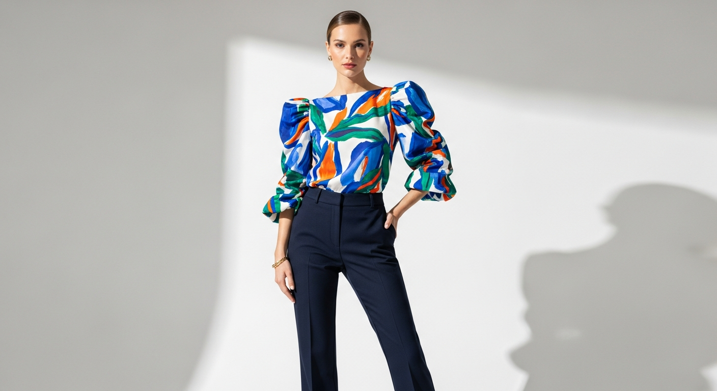 Outfit real mostrando la regla de oro: volumen arriba, línea limpia abajo