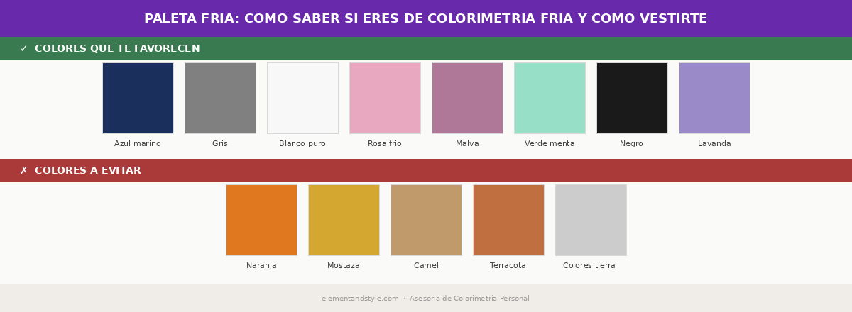 Paleta de colores Paleta Fria: Como Saber Si Eres de Colorimetria Fria y Como Vestirte