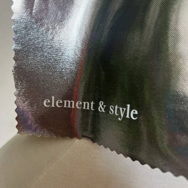 Detalle tela metálica con marca element & style