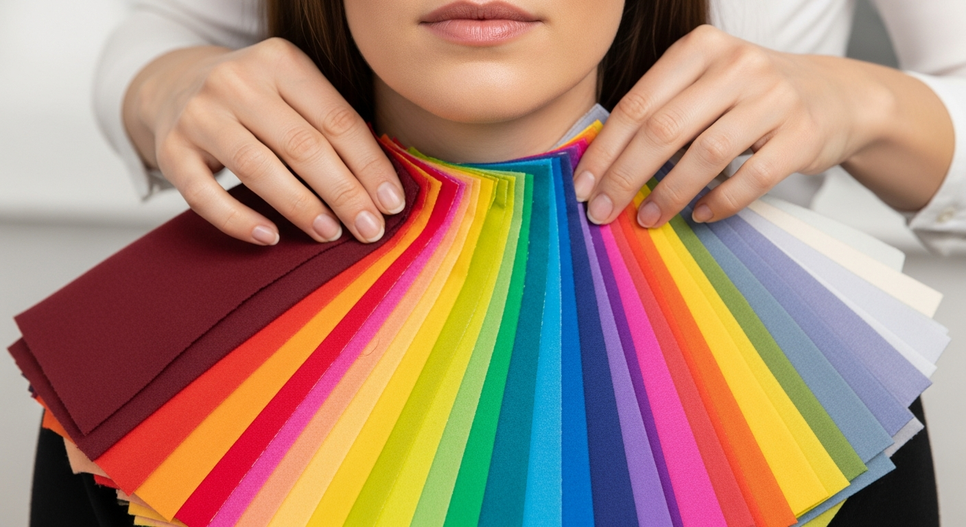 Mostrar visualmente cómo se ven las telas de colorimetría en uso real durante un drapeado