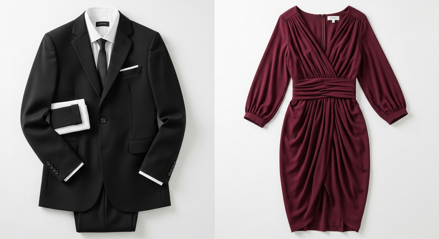 Comparación visual de dos outfits: uno ultraestructurado que no favorece al Soft Dramatic y uno con 