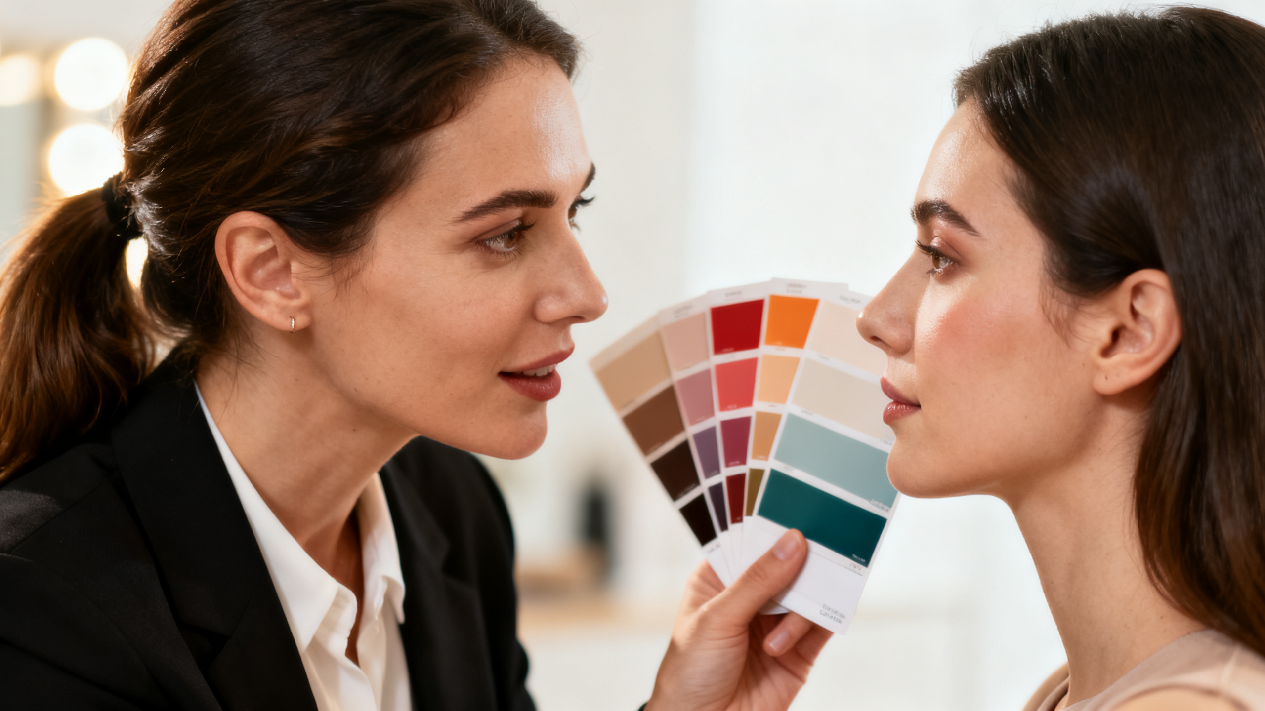 Mostrar una sesión real de colorimetría para ilustrar el proceso de análisis de color personal